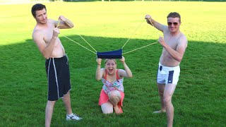 How To Make A Water Balloon Launcher! Over 220 Feet!