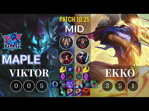 LNG Maple Viktor vs Ekko Mid - KR Patch 10.25