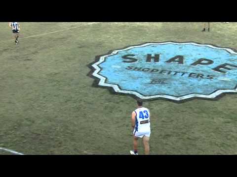 Anthony Rocca kicks a 65 meter goal at Montmorency Football Club