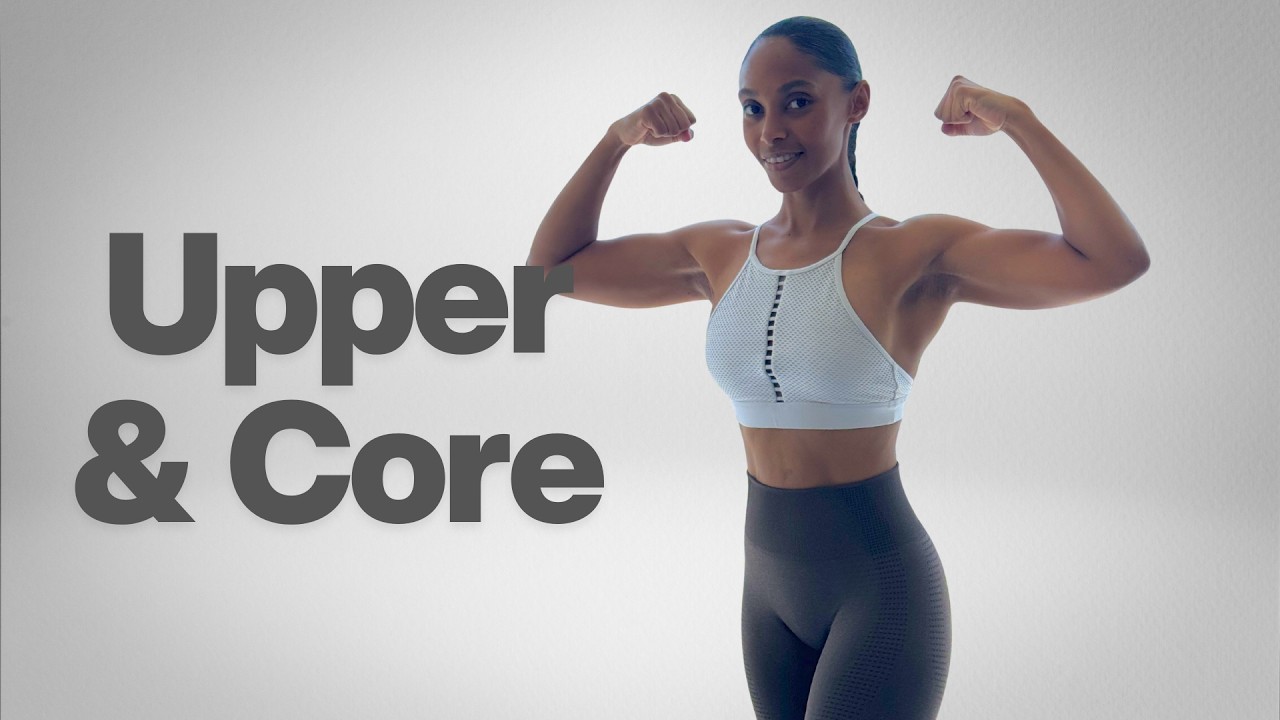 20 minute Abs, Arms, Back & Chest BODYWEIGHT Workout for Upper Body Strength 💪🏽