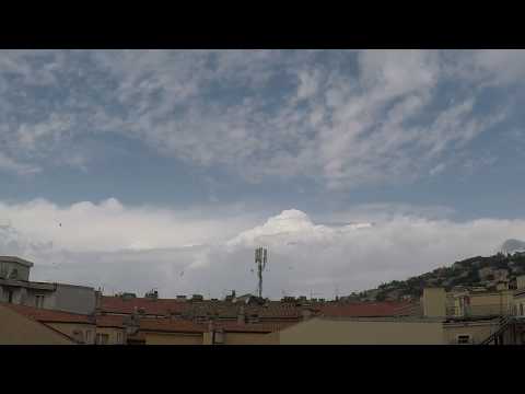 Cumulonimbus on the horizon and passing storm