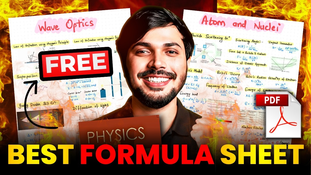 Physics in 5 Pages FREE Notes & Formula Sheet Class 12🔥 CBSE 2025-26 @zakisaudagarphysics