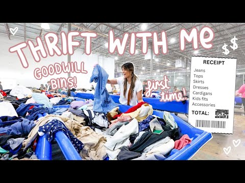 THRIFT WITH ME at the GOODWILL BINS *for my first time ever!!*