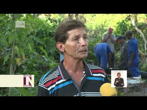 Reparan conductora de agua en Manuel Tames tras huracán