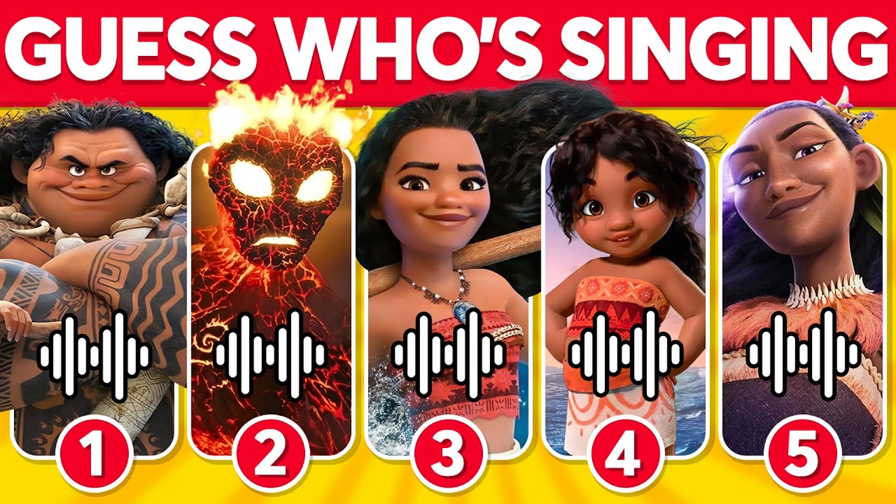 Guess The Moana 2 We're Back Characters by their Voice 🌊🏝️🌺 Moana 2 We're Back Movie Quiz