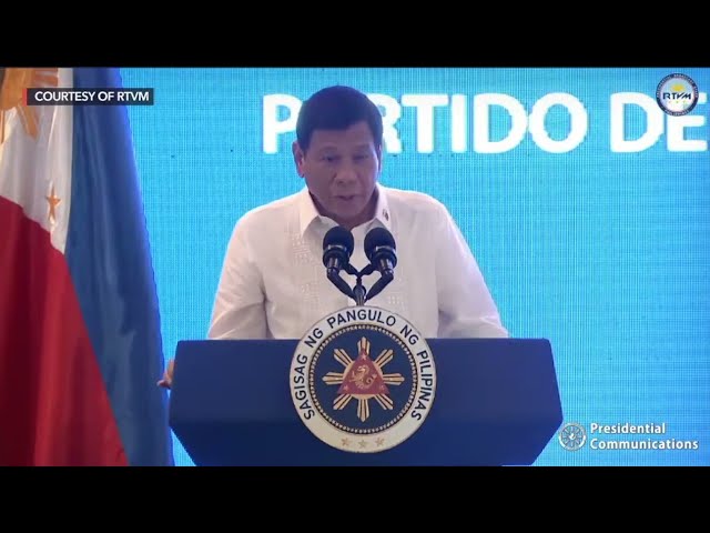 Duterte belittles Koko Pimentel at PDP-Laban meeting