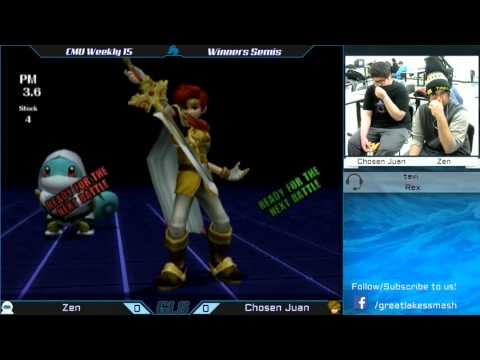 CMU Weekly 15 Winners Semis - Zen (Squirtle/Peach) vs. Chosen Juan (Roy)