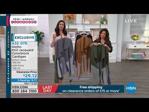 Motto Knit Jacquard Colorblock Cardigan