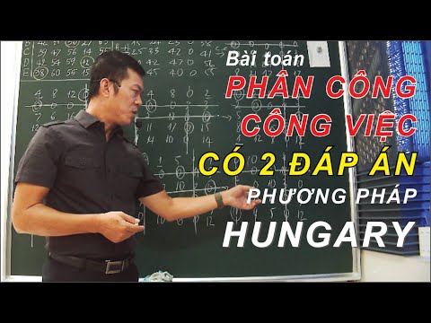 Bài toán Phân công CV có 2 ĐÁP ÁN theo PP Húngaro.