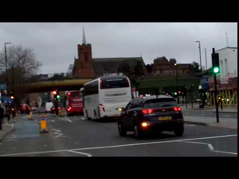 Caetano Levante Volvo B9R Ex-National Express EP02 Corbel FJ11GMV on a Greater Anglia RR at Mile End