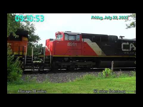 7/22/22 Wyanet, IL Trains w/ Hybrid K5LA, Great SD70M-2 horn