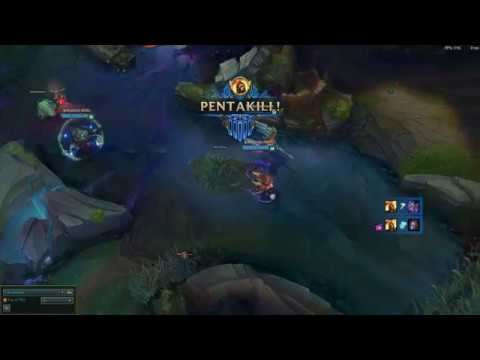 Old Kayle 1v5 pentakill + Baronsteal