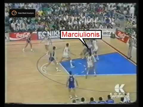 Marčiulionis jump height..Soviet Union Vs Italy..Eurobasket 1989..Bronze medal game