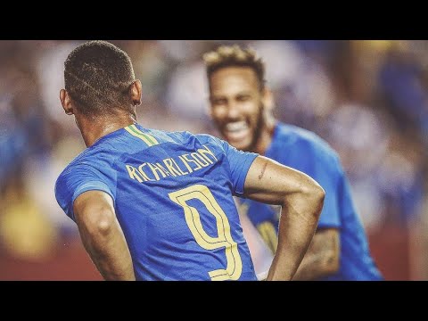 Richarlison e Neymar fazendo a Dança do Pombo 🐧⚽️