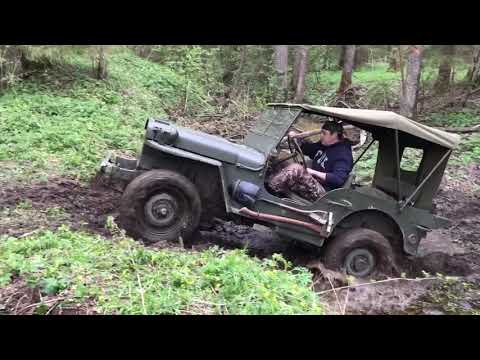 WWII jeeps (Willys MB and Ford GPV) offroad adventure in Russia