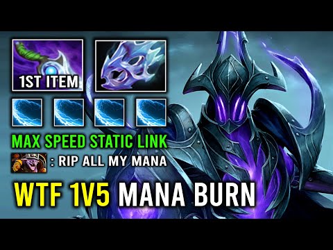 WTF 1st ITEM Diffusal Mana Burn 1v5 Static Link Maximum Absorb DPS Razor EZ Run At Them Dota 2