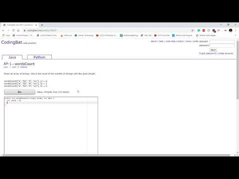 Ap 1 Wordscount Java Tutorial Codingbat Com