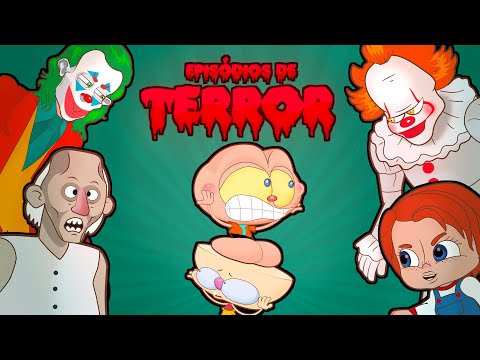 Mongo and Drongo passing FEAR: It, the Thing (with Joker), Granny and Chucky the killer toy...