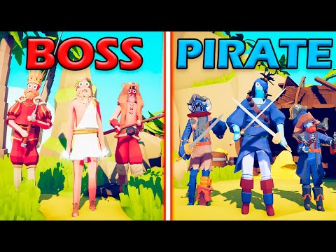 BOSS UNITS TEAM vs MEGA PIRATE TEAM - Totally Accurate Battle Simulator | TABS