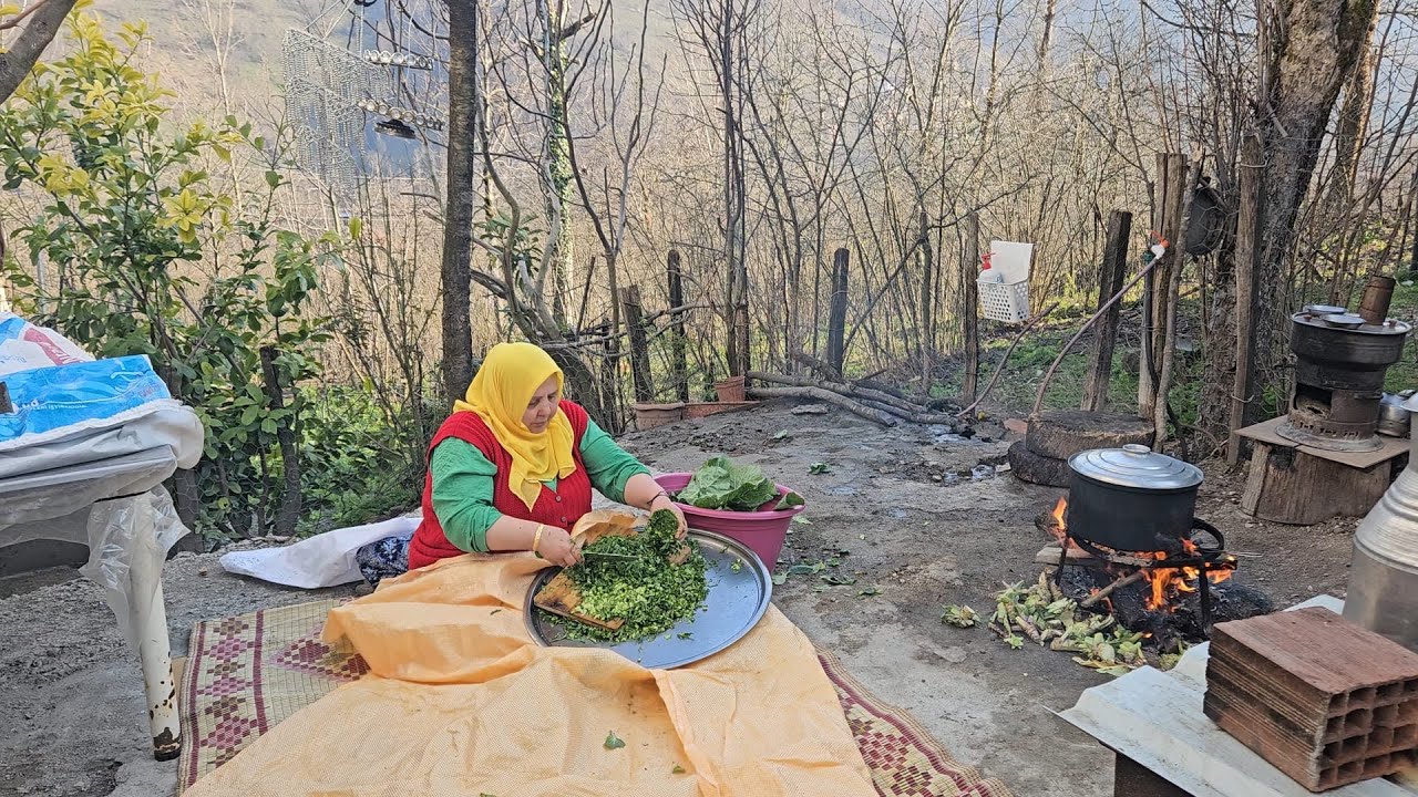 ‼️YER ATEŞİNDE KARA TENCEREMDE YEMYEŞİL PANCAR SÜZDÜM‼️ 🔥🔥
