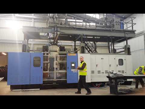 Tongda blow molding machine TDW 350 to make road traffic for UK customer