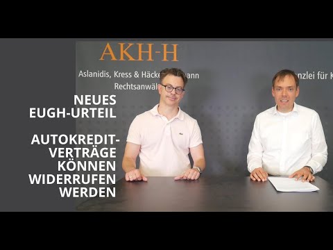 Neues EUGH Urteil Widerruf Autokredit