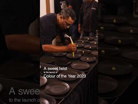 An exquisite dessert course inspired from the colour of the year 2023