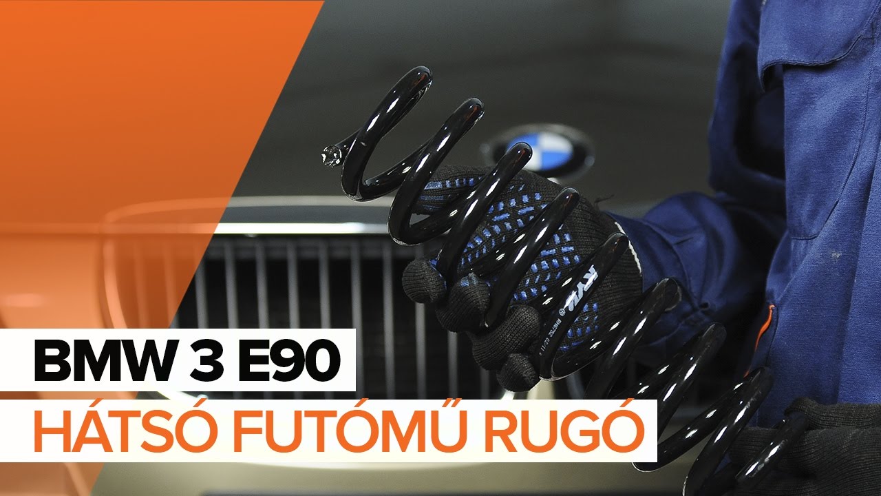 Hátsó futómű rugó-csere BMW E90 gépkocsin – Útmutató