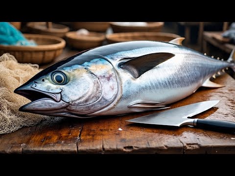 The Story of Fresh Tuna: From Fisherman to Market, cut by experts, ends up on the Dinner Table.