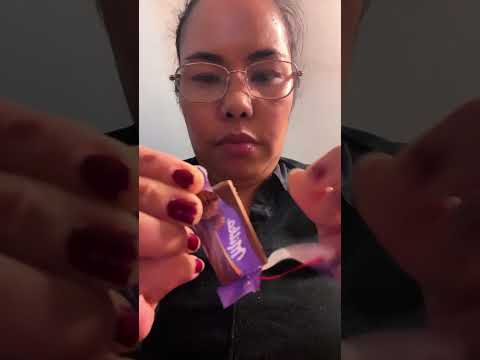 Trying mini MILKA CHOCOLATE SO SATISFYING #asmr #shorts #satisfying #viral
