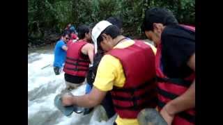 preview picture of video 'Sundervan Boys Crossing River Way to Dudhsagar Waterfall'