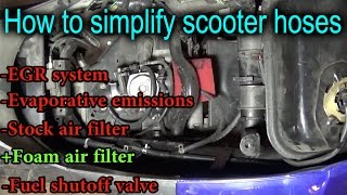 How to simplify vacuum hoses on a scooter