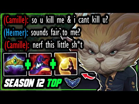 Heimerdinger is still the toplane king in Season 12? Tanky CROWNMERDINGER Toplane!