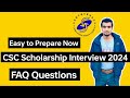 Chinese Government scholarship | Interview 2024 | Common Asked Questions | CSC Interview 2024