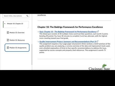 MGT-140: Quality Management - Module 10 Overview