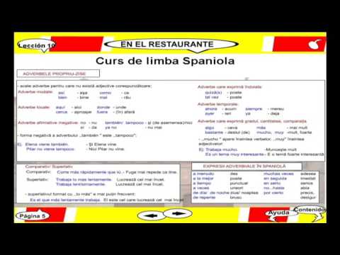 Curs video de limba Spaniola Lectia  - 10