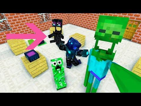 Monster School : BREWING ENDERMAN Challenge - Minecraft Animation CATROON