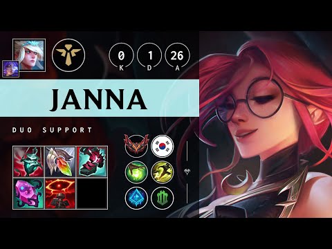 Janna Support vs Alistar - KR Grandmaster Patch 25.16