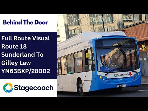 FULL ROUTE VISUAL | Stagecoach NE Bus Route 18 - Sunderland To Gilley Law | YN63BXP/28002