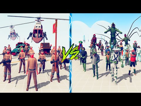 US ARMY vs ZOMBIE TEAM - Totally Accurate Battle Simulator TABS