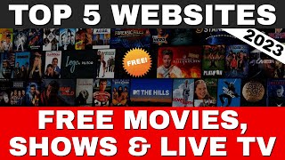 Top 5 Websites For FREE MOVIES & TV SHOWS / 100% Legal in 2023!