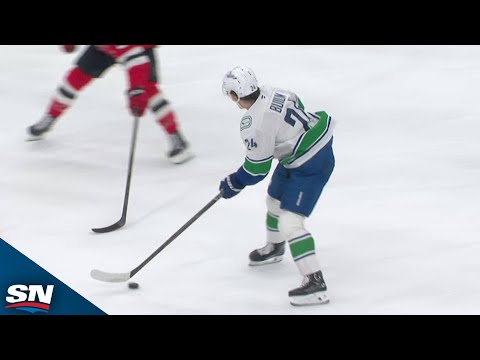Zeev Buium Records First Canucks Goal In His Debut Vs. Devils