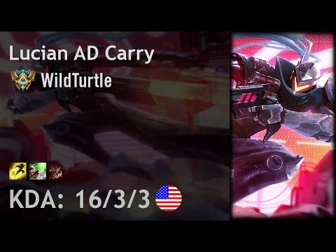 Lucian AD Carry vs Ezreal - WildTurtle - NA Challenger Patch 6.23