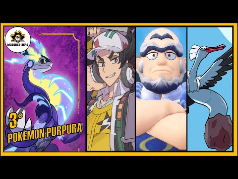 3° Pokémon Púrpura: Por las medallas siniestro, agua y volador.