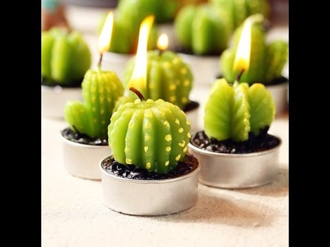 Anself Cactus Candles Artificial Green Plants Candles for Birthday Wedding Decor Home Decoration