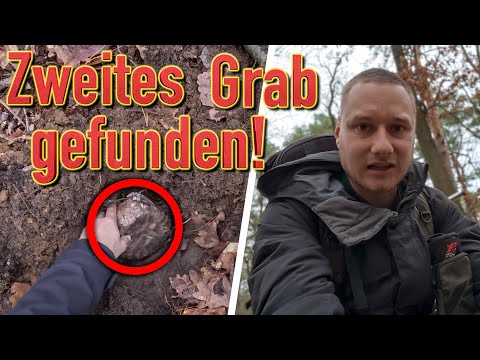 ZWEITES GRAB gefunden & POLIZEI gerufen 🚔 (Schatzsuche mit Metalldetektor im Wald)