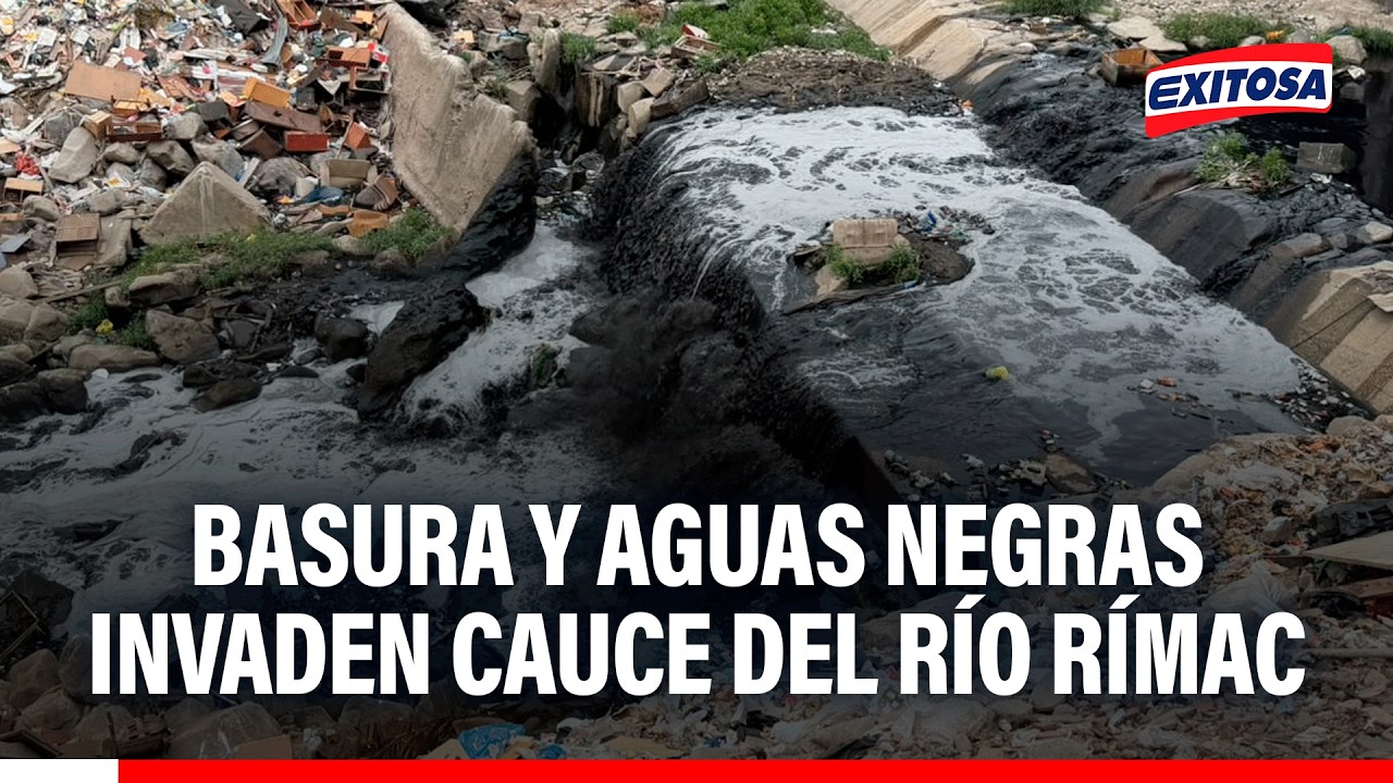 🔴🔵 Río Rímac contaminado: Cauce presenta aguas negras