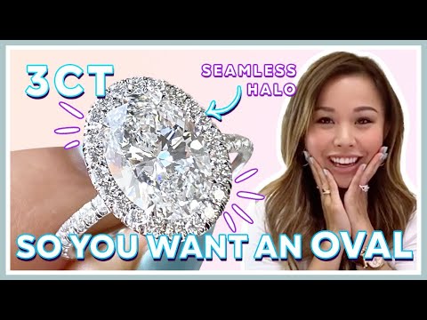 The MOST Important Thing about Buying an Oval Diamond | 3ct Oval Petite Pave Halo Diamond Ring