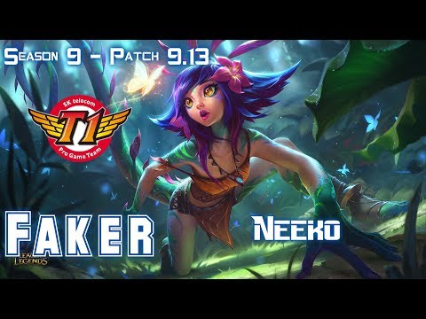 SKT T1 Faker NEEKO vs YASUO Mid - Patch 9.13 KR Ranked