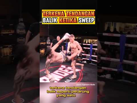 Akibat Kurang Berhati-hati Petarung ini Terkena Serangan Balik #kickboxing #muaythai #shorts